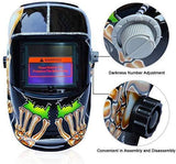 Tekware Welding Helmet 4C Lens Technology Solar Power Auto Darkening Hood True Color LCD Welder Mask Ultra Large Viewing Area Breathable Grinding Helmets with Adjustable Shade Range