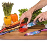 Cosmos Kitchen Knife Set in Gift Box - Unique Gifts For Men and For Women - 6-Piece Colorful Cooking Chef Knives Set