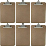 Letter Size Clipboard Standard Clip 9'' x 12.5'' Hardboard (Pack of 6)