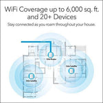 NETGEAR Orbi Tri-Band Whole Home Mesh WiFi System, with Wall Plugs for Placement Anywhere (RBK33) – Router Replacement Covers up to 5,000 sq. ft. 3-Pack Includes 1 Router & 2 Wall Plug Satellites