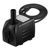 Homasy 400GPH Submersible Pump 25W Ultra Quiet Fountain Water Pump with 5.9ft Power Cord, 2 Nozzles for Aquarium, Fish Tank, Pond, Hydroponics, Statuary