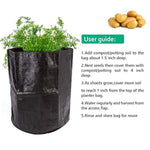 Todoing Garden Potato Grow Bag, 4Pack10Gallon Grow Bags with Access Flap and Handles for Harvesting Potato, Carrot, Onion, tomata,Vegetable and Flower.