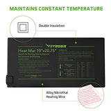 VIVOSUN 10"x20.75" Seedling Heat Mat and Digital Thermostat Combo Set MET Standard