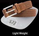 Belt for Men,Woven Stretch Braided Belt 2 Unit Gift-boxed Golf Casual Belts,Width 1 3/8"