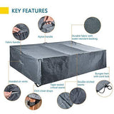 Patio Furniture Set Covers Waterproof Outdoor Sectional Conversation Loveseat Sofa Set Covers Waterproof Patio Table Covers Heavy Duty 128" L x 83" W x 28" H