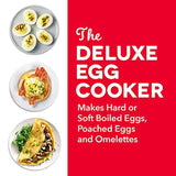 Dash DEC012AQ Deluxe Rapid Egg Cooker: Electric, 12 Capacity for Hard Boiled, Poached, Scrambled, Omelets, Steamed Vegetables, Seafood, Dumplings & More with Auto Shut Off Feature Aqua