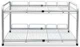 Surpahs 2 Tier Under Sink Expandable Shelf Organizer, Storage Rack (Silver)