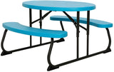 LIFETIME 60229 Kids Oval Picnic Table, Glacier Blue