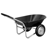 Giantex 2 Tire Wheelbarrow Yard Garden Cart Heavy Duty Landscape Wagon for Outdoor Lawn Use Utility Hualing Cart 330Lbs Load Capacity, Black