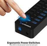 Sabrent 4-Port USB 3.0 Hub with Individual LED Power Switches (HB-UM43)