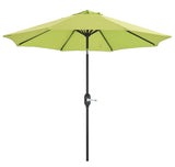 Patio Watcher 9 FT Patio LED Umbrella Solar Powered Outdoor Umbrella, 40 LED with 2 Charge Modes(Solar and Adaptor),250GSM Fabric with Push Button Tilt and Crank,Red