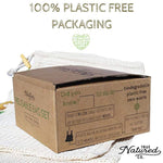 Reusable Produce Bags for Grocery Shopping - (7) Zero Waste Washable Cotton Bulk Food & Mesh Produce Bags w/Drawstring