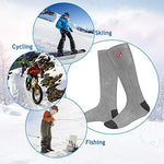 Electric Battery Heated Socks for Women Men,Winter Rechargeable Thermal Heat Socks Kit,Battery Powered Electric Heated Ski Bike Motorcycle Warm Socks Foot Warmer,Winter Sports Outdoor Thermo Socks,M/L