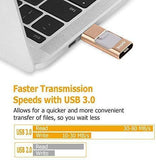 USB Flash Drives for iPhone 128GB [3-in-1] OTG Jump Drive, AHNR Thumb Drives External Micro USB Memory Storage Pen Drive, USB 3.0 Flash Memory Stick for iPhone, iPad, iOS, Android, PC(Silver)