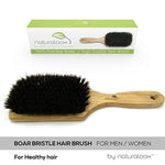 Naturaloox Pure 100% Natural Boar Bristle Paddle Hair Brush For Healthy Hair Distribute Natural Oils & Stimulate Scalp, Improve Hair Growth, Naturally Conditions Hair,...