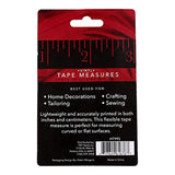 Junipers Soft Vinyl 60 Tape Measure, Assorted Colors, Pack of 3