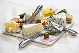 LUNAR Premium 6-Piece Cheese Knife Set - Complete Stainless Steel Cheese Knives Collection