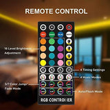 Led Strip Lights Sync to Music,32.8ft 5050 RGB Light Color Changing with Music IP65 Waterproof LED Rope by Proteove