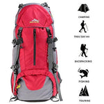 Esup Hiking Backpack, 50L Mountaineering Backpack with 45L+5L Rain Cover