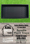 King Creek Farms 1020 Plant Trays for Seedlings, Microgreens, Wheatgrass, Extra Heavy Duty 2.3mm, No Holes, Food Grade, BPA Free, 5 Pack