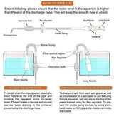 SunGrow Aquarium Gravel Cleaner Kit with Priming Bulb, 2 Minutes to Assemble, BPA Free, Easy-to-Use, Perfect for Small Fish Tanks, No Mess and Spillage During Water Maintenance