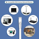 Lovicool Cat 6 Ethernet Patch Cable 100 ft Black, 4-Pair UTP Flat Networking Patch LAN Cable Ethernet Cords Network Wire Speed up to 250MHz with RJ45 Connectors 30m