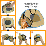 SportPet Designs Cat Carrier With Zipper Lock- Foldable Travel Cat Carrier