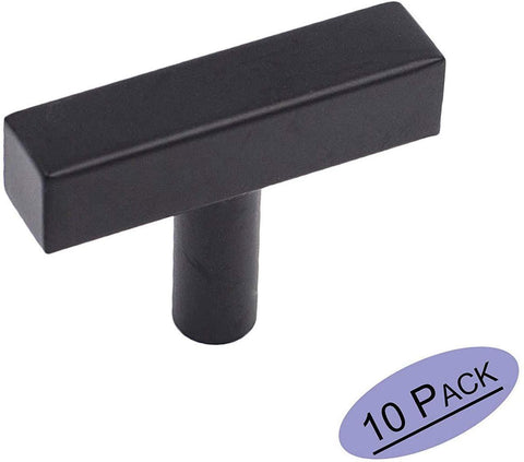 goldenwarm Kitchen Cabinet Knobs Black Cabinet Hardware - LSJ22BK Square Cabinet Knobs for Kitchen Cabinets Modern Cabinet Hardware Knobs for Bathroom, Closet, Wardrobe, 15 Pack