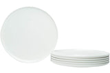 Red Vanilla Every Time Rectangular Dinner Plate, Set Of 6, 10.5" x 8.5", White