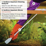 SunGrow Aquarium Gravel Cleaner Kit with Priming Bulb, 2 Minutes to Assemble, BPA Free, Easy-to-Use, Perfect for Small Fish Tanks, No Mess and Spillage During Water Maintenance