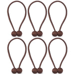 NZQXJXZ Curtain Tiebacks Magnetic, Drape Holders Holdbacks Decorative Weave Rope Clips Window Sheer Blackout Panels Home Office, Beige (Pack of 6)