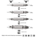 4PCS Damaged Screw Remover and Extractor Set by EasyOut - Stripped Screw Remover.