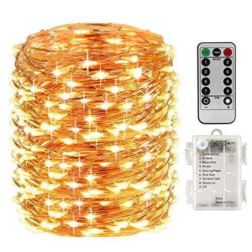 LightsEtc 200 Fairy String Lights Battery Operated Waterproof Twinkle ...