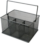 Sorbus Utensil Caddy — Silverware, Napkin Holder, and Condiment Organizer — Multi-Purpose Steel Mesh Caddy—Ideal for Kitchen, Dining, Entertaining, Tailgating, Picnics, and much more (Bronze)