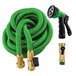 Kamlif Expanding Garden Hose with Hanger, Expandable Garden Hoses With Spray Nozzle,Strongest TPS,Solid Brass Connector Fitting (3/4 Inch By 50 Feet,Black)