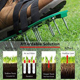 TONBUX Lawn Aerator Shoes, 26 Spikes and 4 Adjustable Straps Ready for aerating Your Yard, Lawn, Roots & Grass, Heavy Duty Spiked Sandals Shoes with Garden Work Gloves