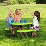 LIFETIME 60229 Kids Oval Picnic Table, Glacier Blue