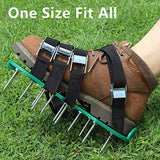 TONBUX Lawn Aerator Shoes, 26 Spikes and 4 Adjustable Straps Ready for aerating Your Yard, Lawn, Roots & Grass, Heavy Duty Spiked Sandals Shoes with Garden Work Gloves