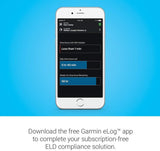Garmin eLog, Compliant Electronic Logging Device (ELD), No-Subscription Fees, FMCSA Compliant, Supports 9-pin J1939 and 6-pin J1708 Diagnostic Ports