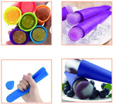 GOLBCNG Silicone Popsicle Molds, Colorful Ice Pop Mold with Lids for Ice Cream Make DIY Summer Frozen Ice Cream Mold Kitchen Tools, Pack of 8