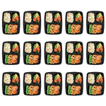 Homgeek 15-Pack Meal Prep Containers 3 Compartment BPA-Free Food Storage Stackable Reusable Microwave Dishwasher & Freezer Safe Bento Lunch Boxes with Airtight Leads for Portion Control