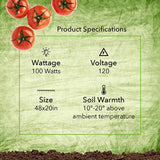 Milliard Durable 48" x 20" Waterproof Hydroponic Seedling Heat Mat / Warm Heating Pad to Increase and Expedite Plant Growth