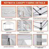 Keymaya Ez Commercial Instant Tent Heavy Duty Pop-up Canopy Shelter Bonus Weight Bag 4-pc Pack (10x10, 1A# White)