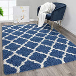 Ottomanson Collection shag Trellis Area Rug, 5'3" x 7', Gray