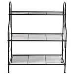 DOEWORKS 3 Tier Metal Plant Stand, Plant Display Rack,Stand Shelf, Pot Holder for Indoor Outdoor Use, Black