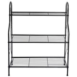 DOEWORKS 3 Tier Metal Plant Stand, Plant Display Rack,Stand Shelf, Pot Holder for Indoor Outdoor Use, Black