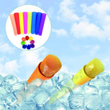 GOLBCNG Silicone Popsicle Molds, Colorful Ice Pop Mold with Lids for Ice Cream Make DIY Summer Frozen Ice Cream Mold Kitchen Tools, Pack of 8