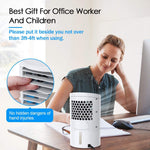 MOSAJIE Personal Air Cooler, Portable Air Conditioner, Desktop Cooling Fan, Mini Space Evaporative Air Cooler with with 7 Colors LED Lights, Timer, Handle, 3 Speeds for Home, Office, Room