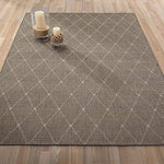 Ottomanson Jardin Collection sisal Area Rug, 5'3""X7'3"", Grey Trellis