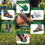 Lawn Aerator Spike Shoes - For Effectively Aerating Lawn Soil – Comes with 3 Adjustable Straps with Metallic Buckles – Universal Size that Fits all - For a Greener and Healthier Yard (Metal Buckle)